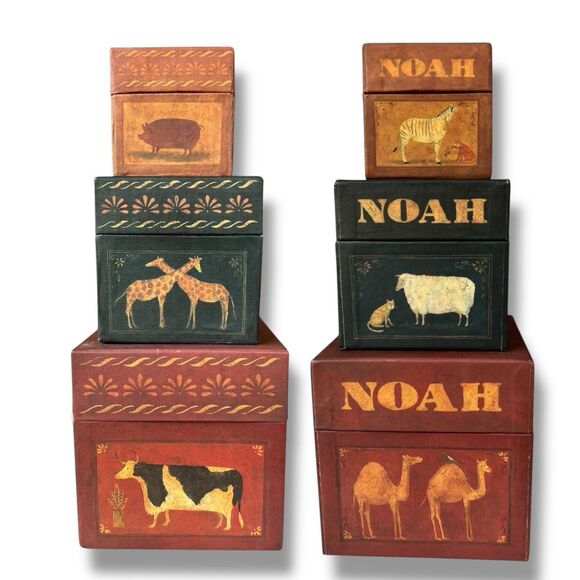 Vintage Noah’s Ark Stationary Nesting Boxes - Picture 1 of 10